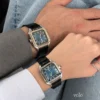ساعت مچی زنانه و مردانه سانتوس چرمی - تصویر 3